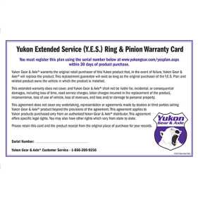 YES Plan Extended Service Warranty YESRP